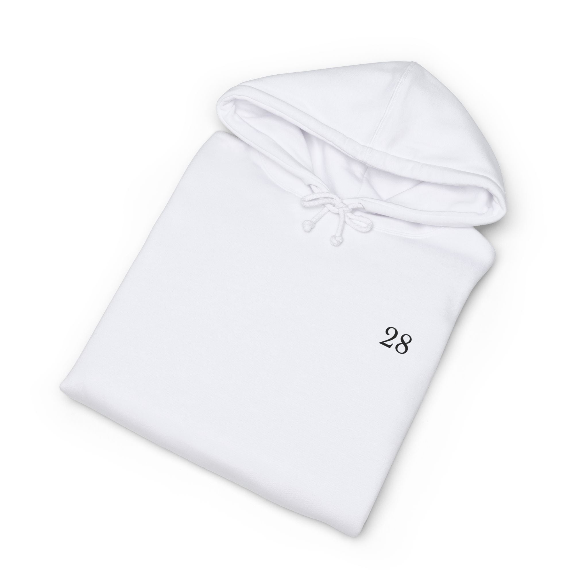 '28' Hoodie - White Comfort Pullover
