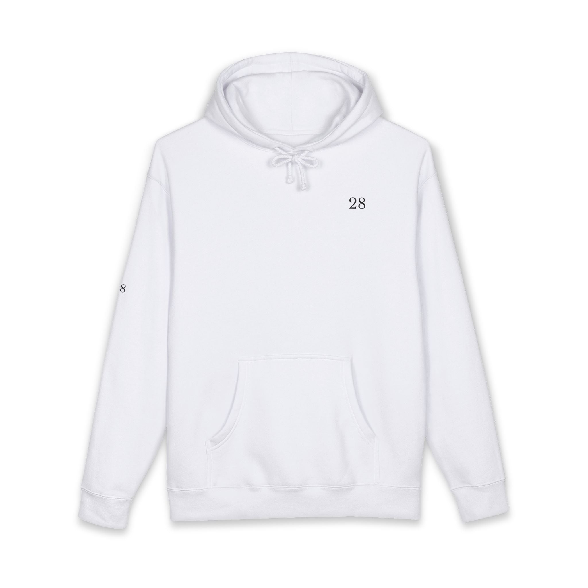 '28' Hoodie - White Comfort Pullover